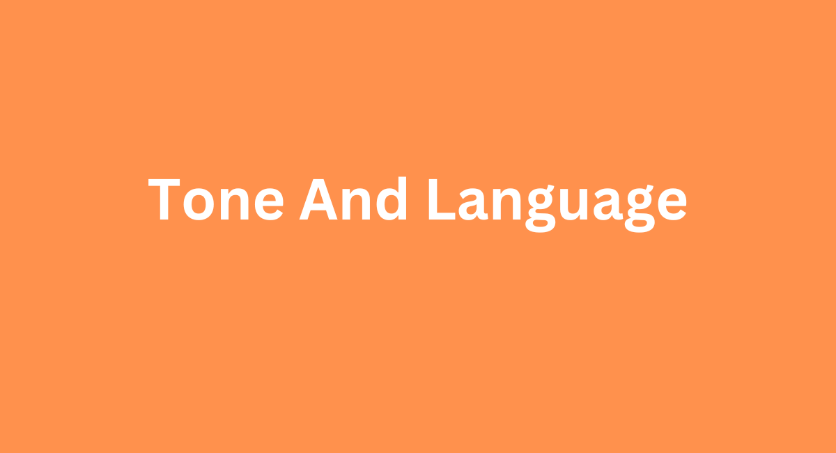 Tone And Language