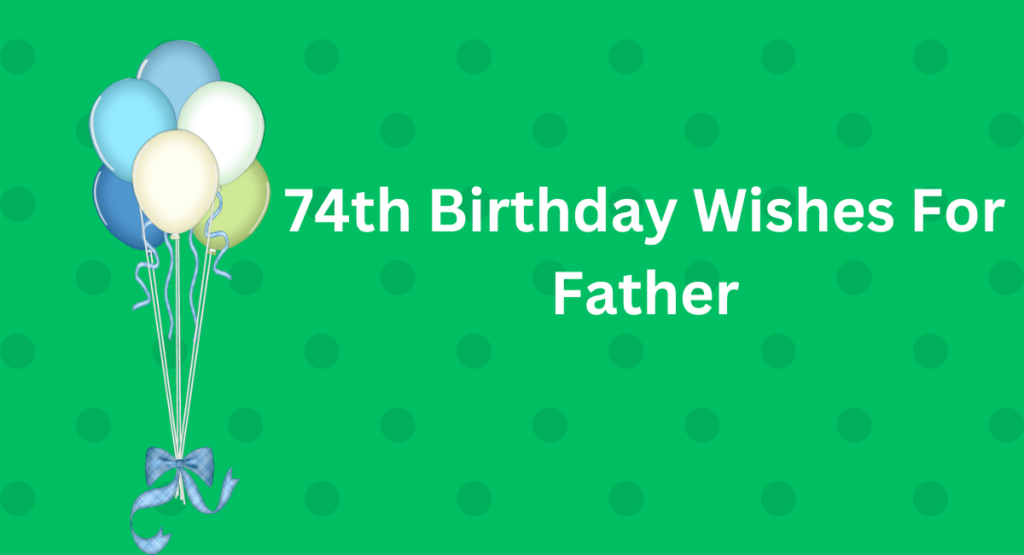 74th Birthday Wishes For Father