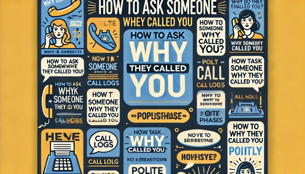 How to Ask Someone Why They Called You