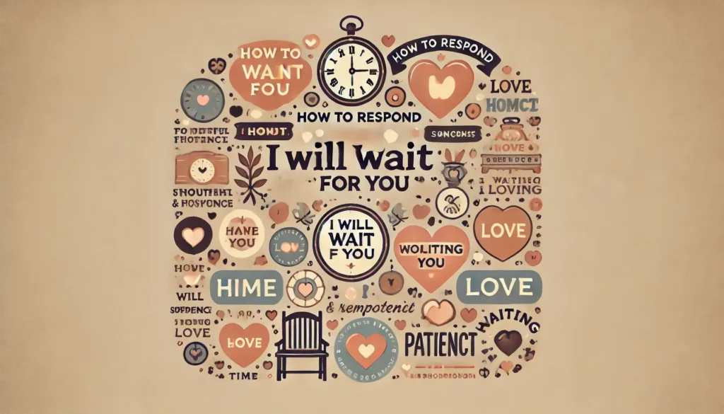 How to Respond to 'I Will Wait for You