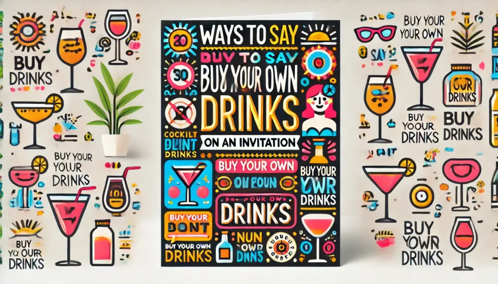 Ways to Say Buy Your Own Drinks on an Invitation